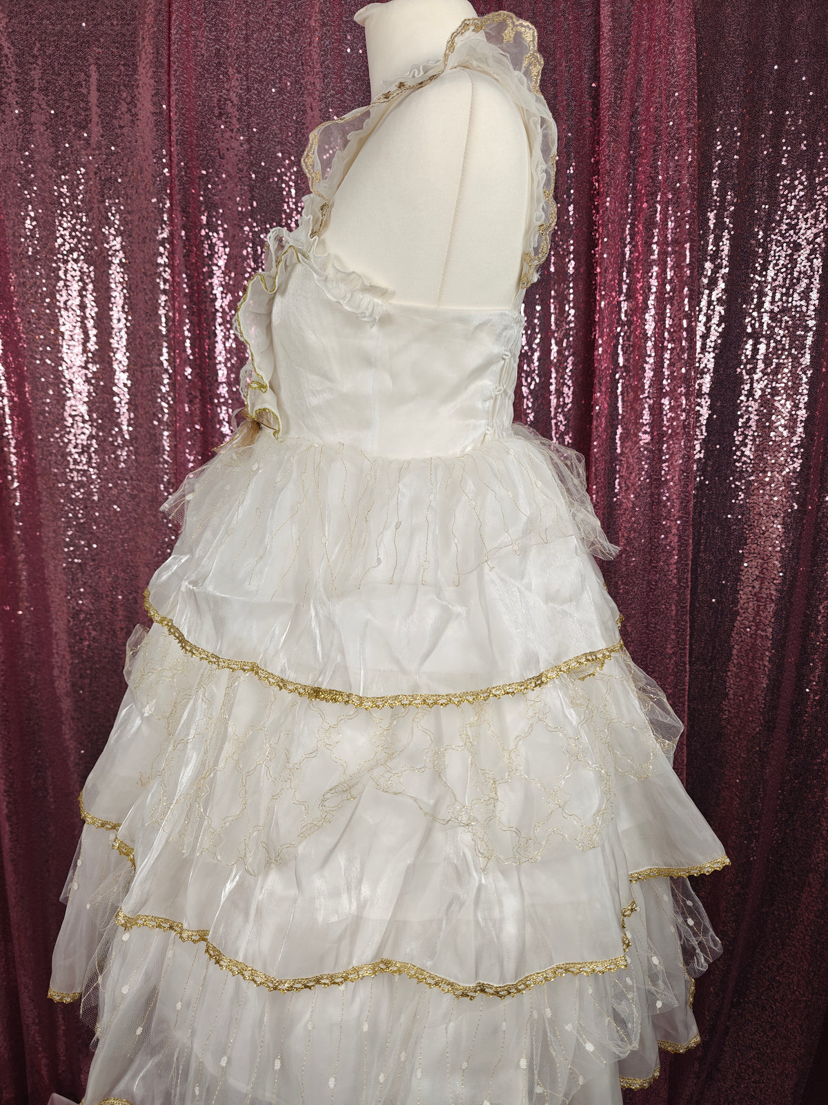 White Sugar Girl shiro & gold JSK dress size XS-S