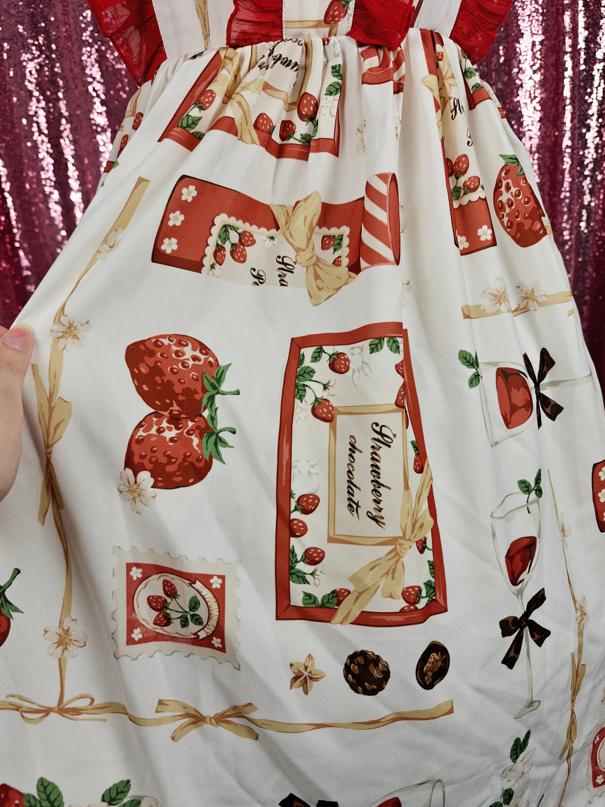 Sennvxiang strawberry motif jsk dress size S