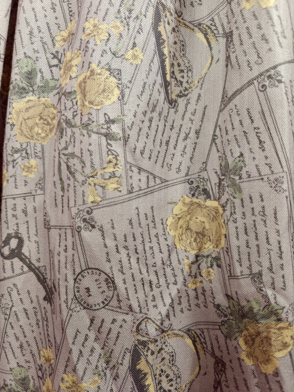 Axes Femme antique letter print vintage style long dress size S