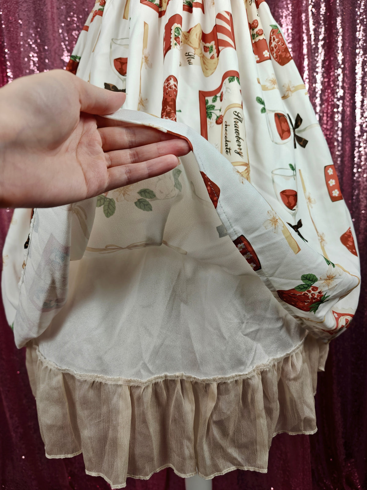 Sennvxiang strawberry motif jsk dress size S