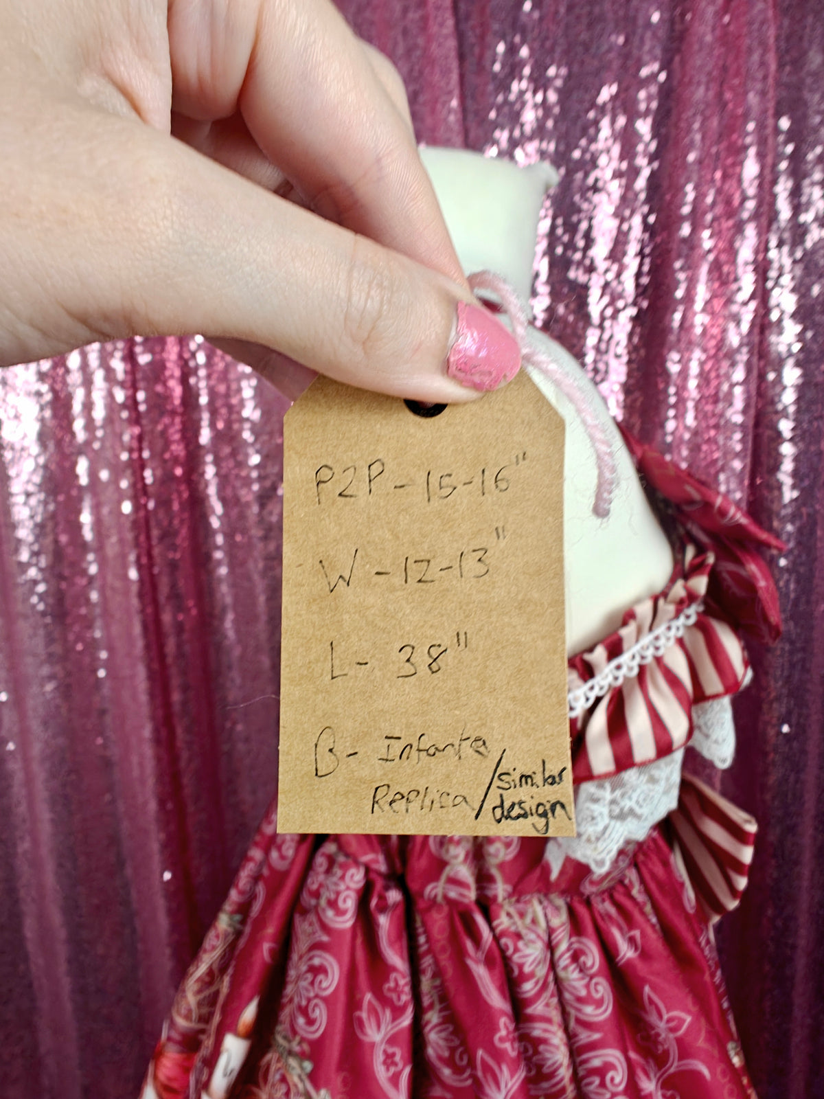 Unbranded red religious motif JSK dress size XS