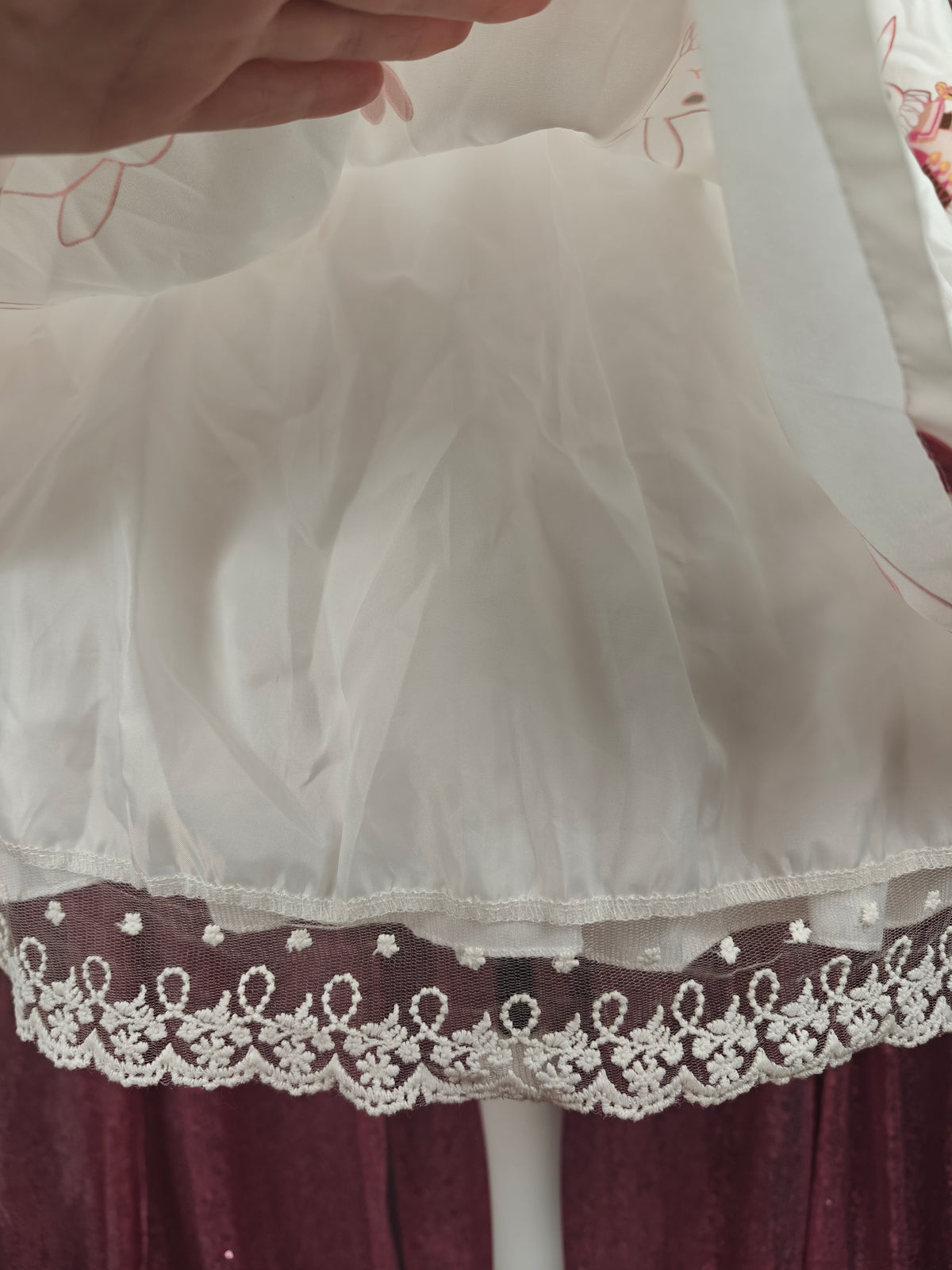 Unbranded white rabbit print OP dress size S-M