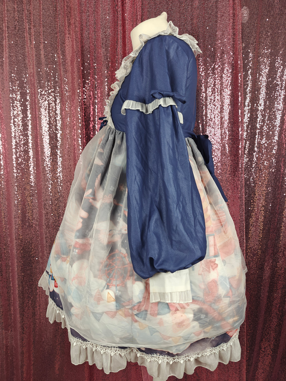 Ludan amusement park circus print OP dress size S