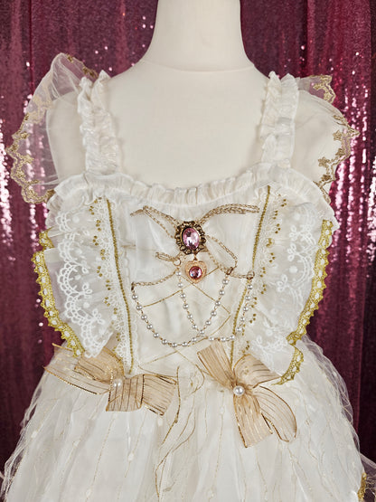 White Sugar Girl shiro & gold JSK dress size XS-S