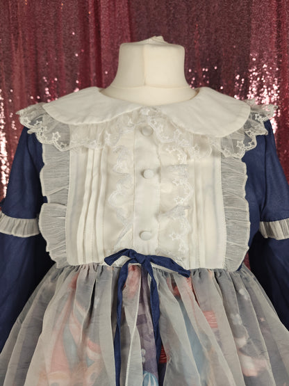 Ludan amusement park circus print OP dress size S