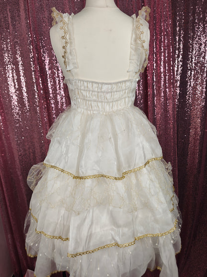White Sugar Girl shiro & gold JSK dress size XS-S