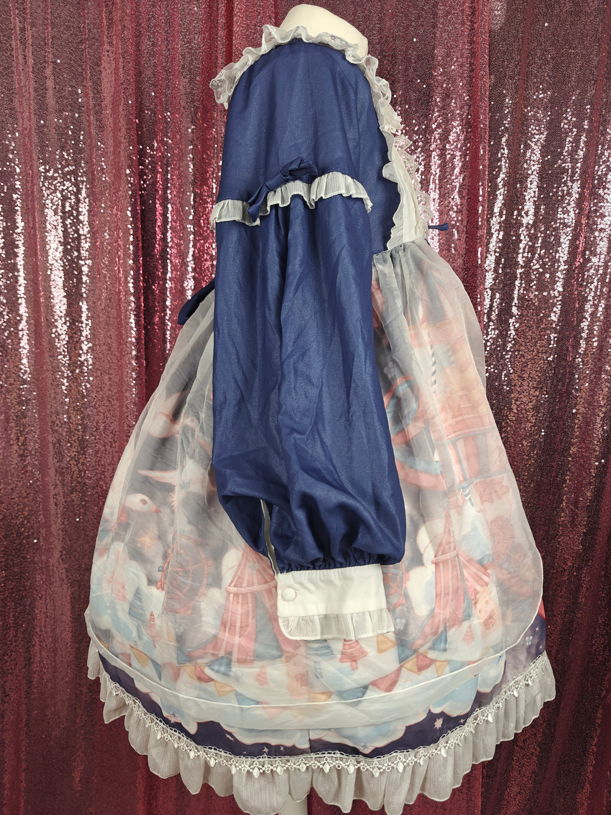 Ludan amusement park circus print OP dress size S