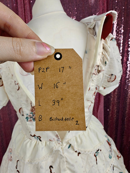 Brillia vintage motif OP dress size S-M