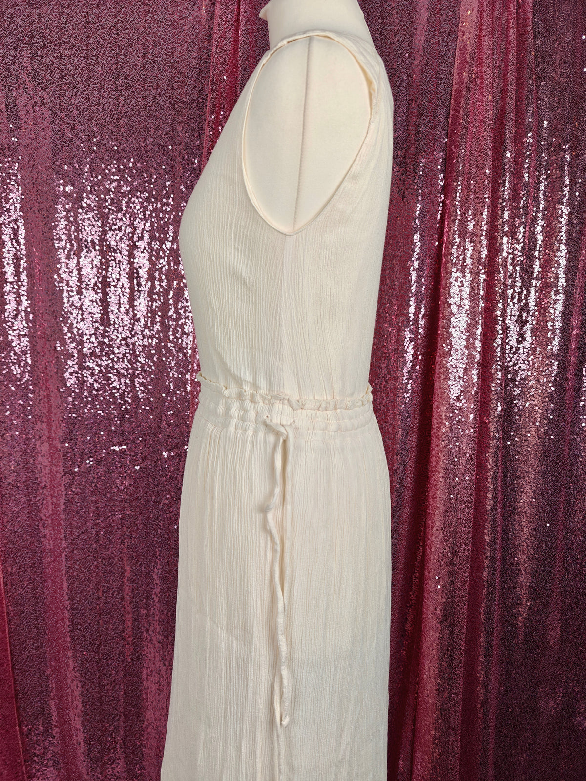 Khaju cream prairie style cottagecore Lacey long dress size M
