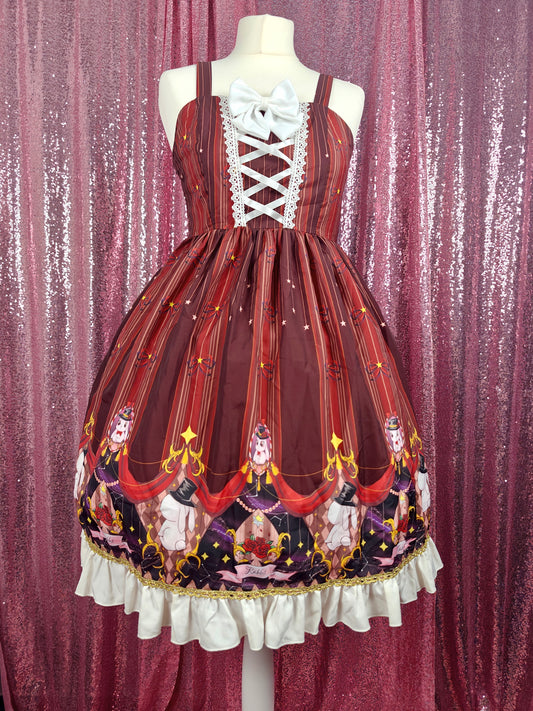 Yomi anime magic rabbit print JSK dress size S