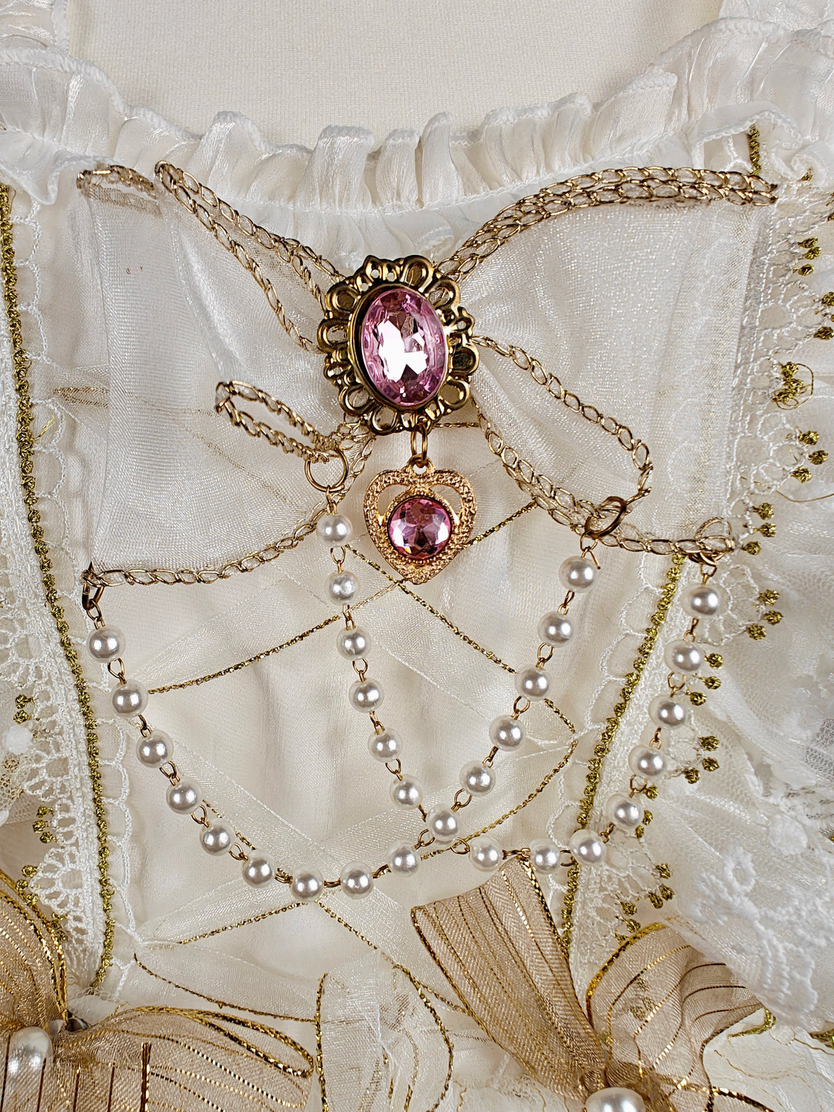 White Sugar Girl shiro & gold JSK dress size XS-S