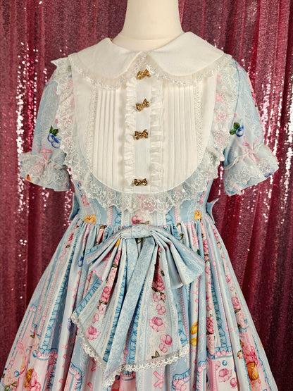 Strawberry Witch blue & white floral motif OP dress size XS