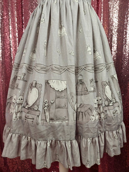 Eieyomi 'my room' print grey JSK dress size S
