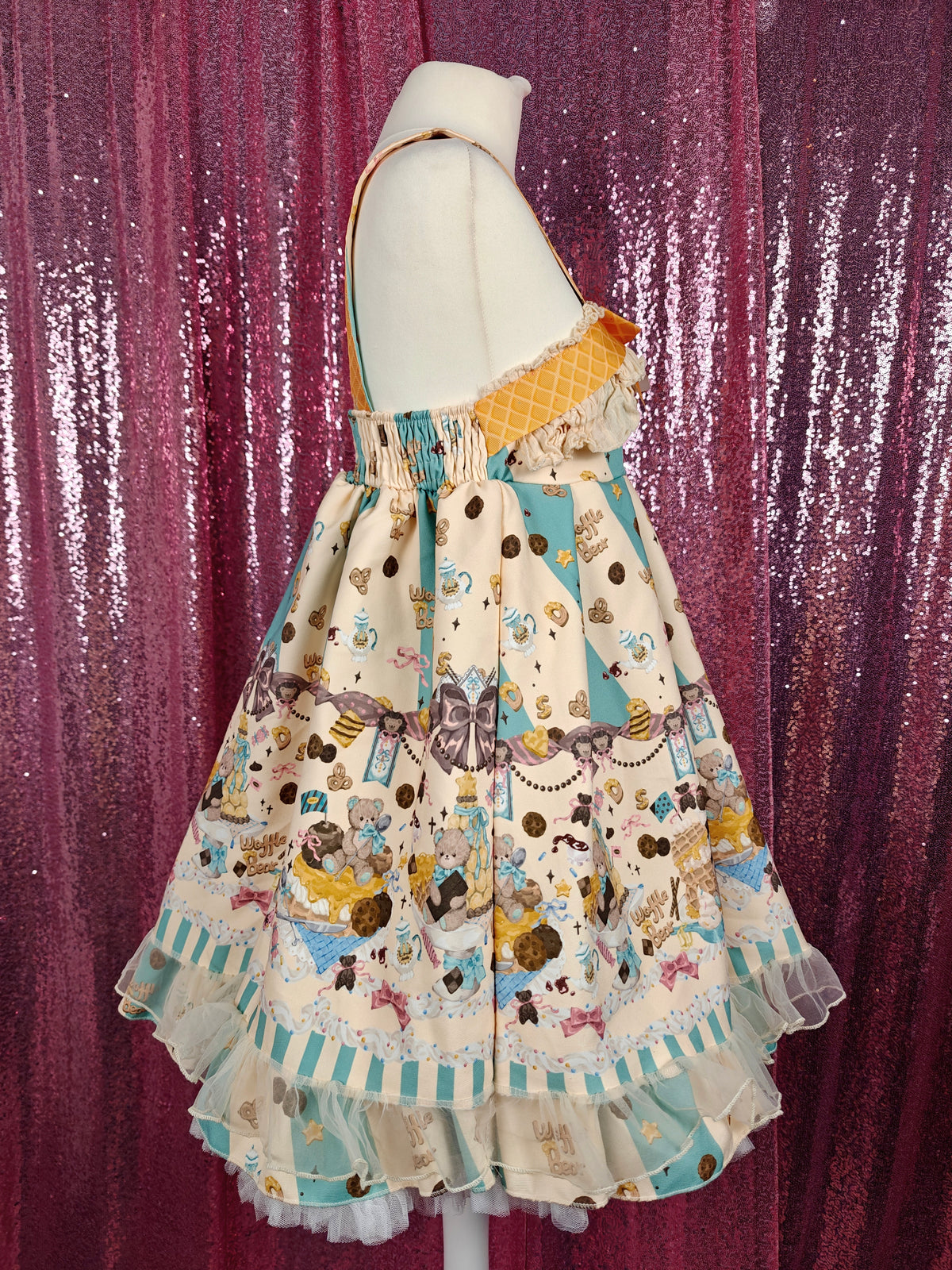 Sleep Doll Waffle Bear motif JSK dress size XS-S