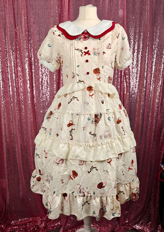 Brillia vintage motif OP dress size S-M