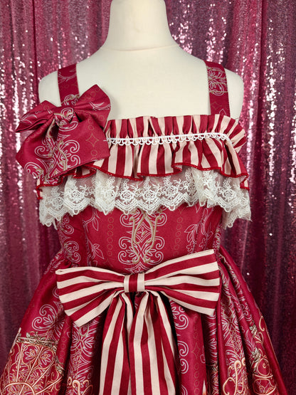 Unbranded red religious motif JSK dress size XS