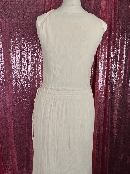 Khaju cream prairie style cottagecore Lacey long dress size M