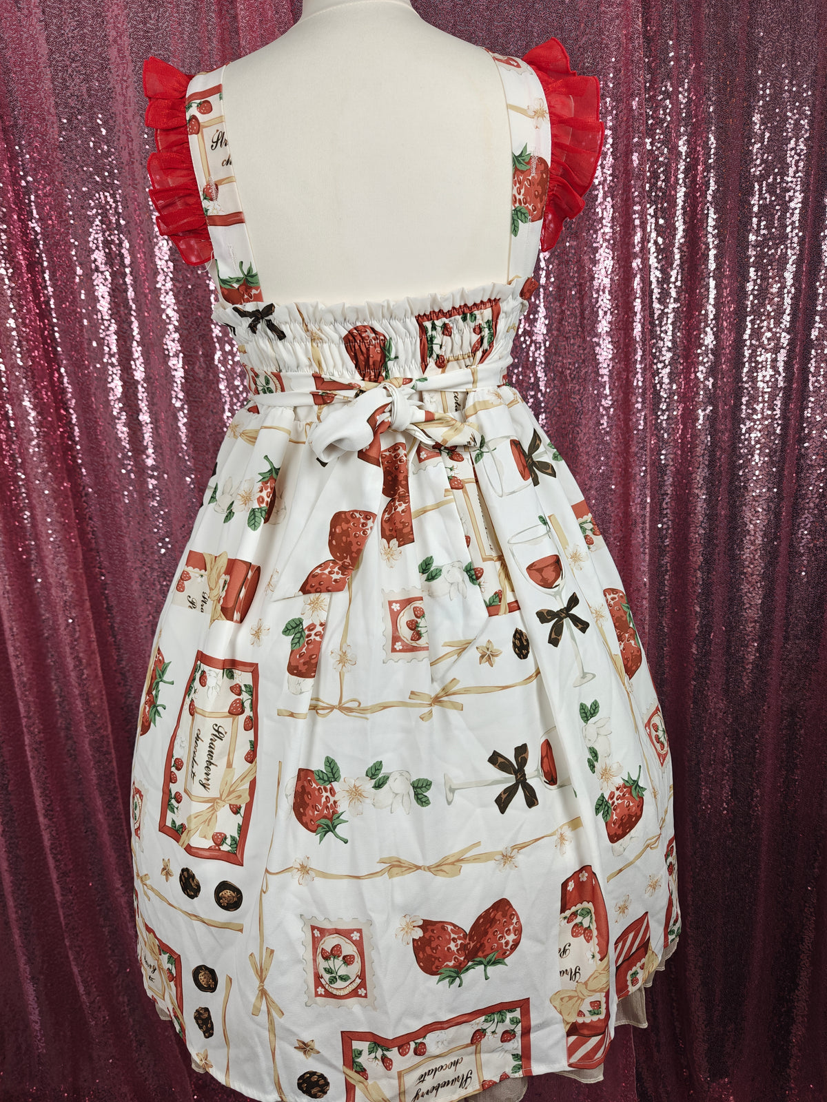 Sennvxiang strawberry motif jsk dress size S