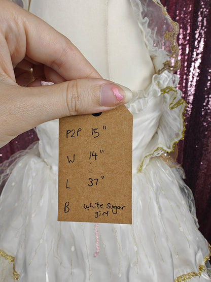 White Sugar Girl shiro & gold JSK dress size XS-S