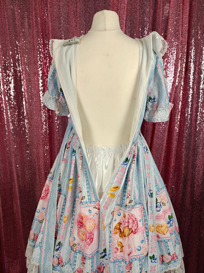 Strawberry Witch blue & white floral motif OP dress size XS