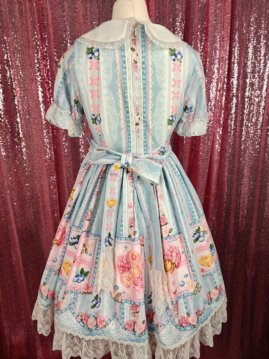 Strawberry Witch blue & white floral motif OP dress size XS