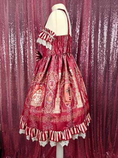 Unbranded red religious motif JSK dress size XS