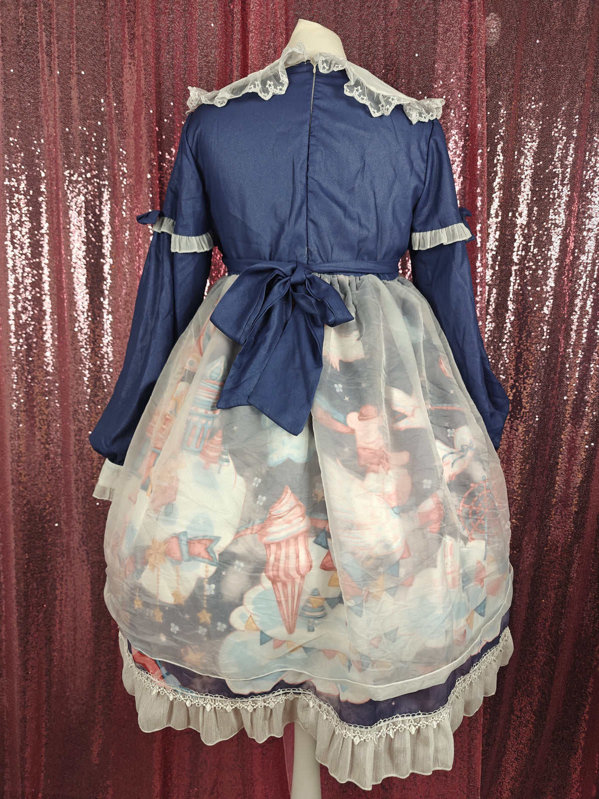 Ludan amusement park circus print OP dress size S