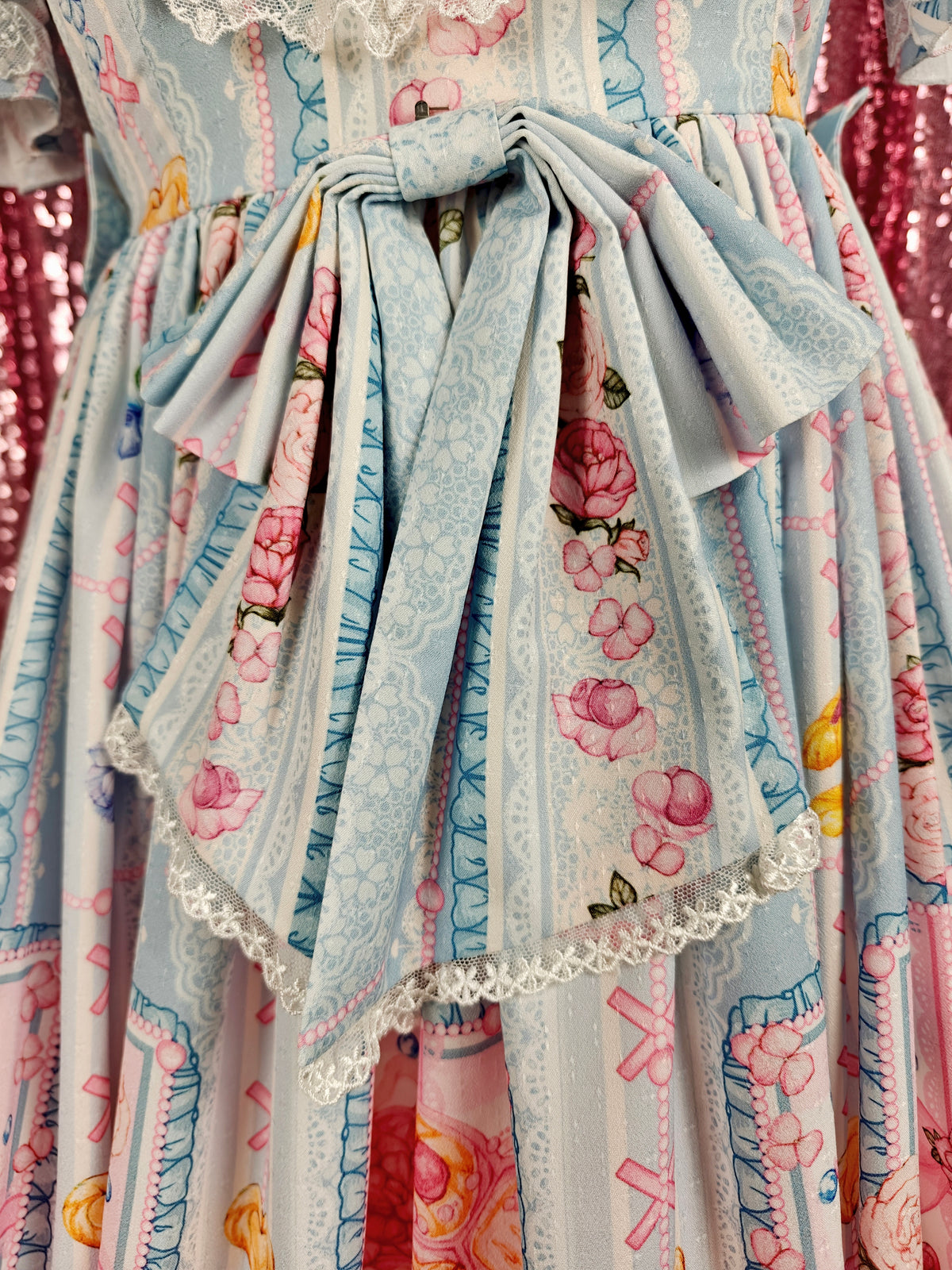 Strawberry Witch blue & white floral motif OP dress size XS