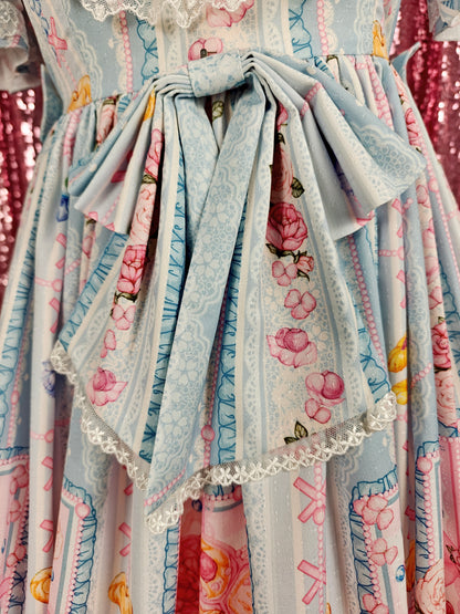 Strawberry Witch blue & white floral motif OP dress size XS