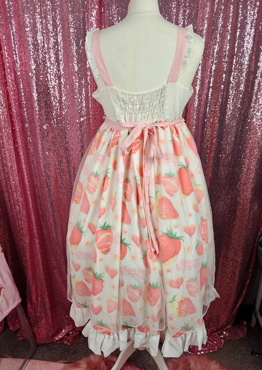 Walnut kernel strawberry & cream motif JSK dress size M
