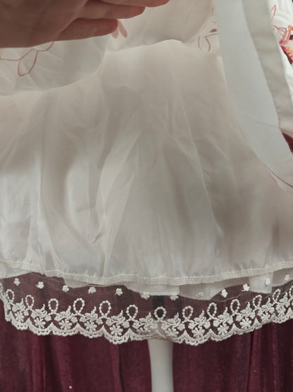 Unbranded white rabbit print OP dress size S-M